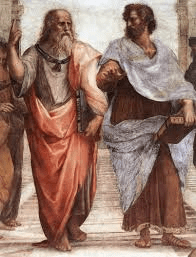 Raphael's The School of Athens, depicting Plato and Aristotle.