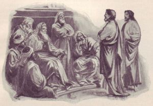 Peter and John before the Sanhedrin.
