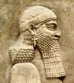 Sennacherib (as crown prince) on a relief from the Khorsabad,  now in the Louvre.