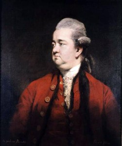 BBC206171 Portrait of Edward Gibbon (1737-94) c.1779 (oil on canvas) by Reynolds, Sir Joshua (1723-92) oil on canvas 73.6x62.2 Private Collection English, out of copyright